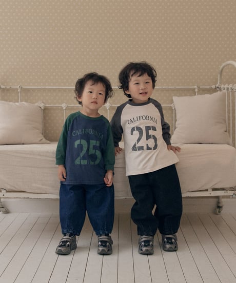13[予約]送料無料 the beige colorblock raglan tee