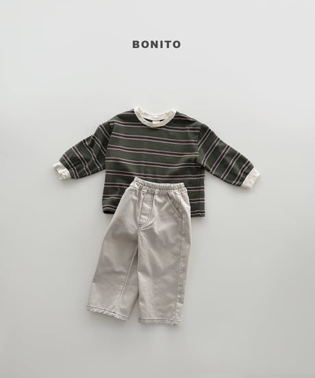 19[予約]bonito haru stripe rib tee