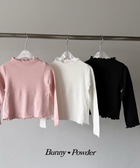 16[予約]bunny powder delicate half turtleneck t-shirt
