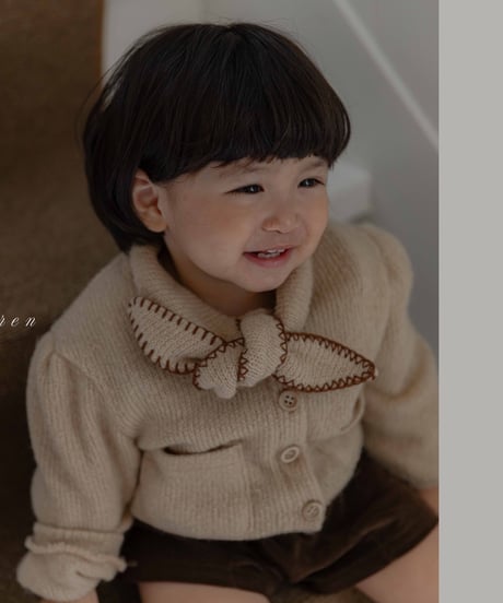 55[予約]OREN manon knit ribbon cardigan