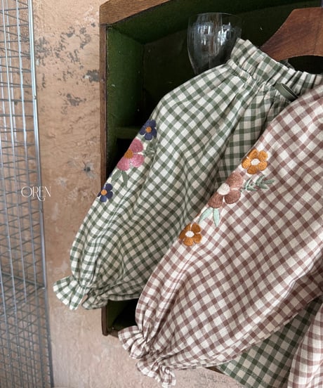 7[予約]OREN manon check blouse