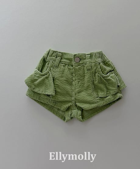 57[予約]ELLYMOLLY BB frill corduroy pants