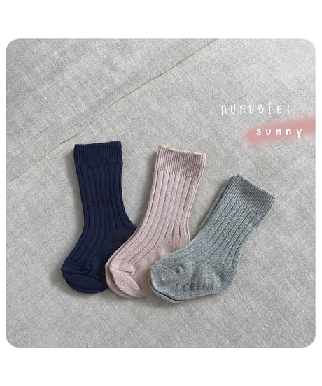 52[予約]nunubiel long rib socks