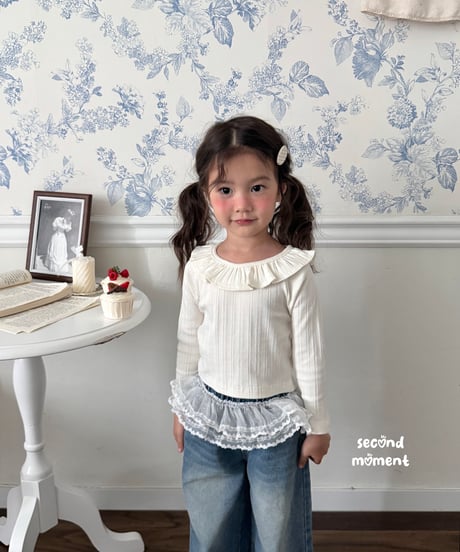 10[予約]second moment frill collar rib tee