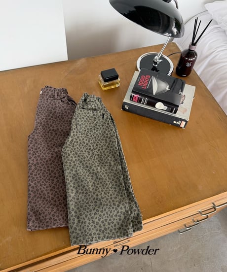 50[予約]bunny powder leopard print pants