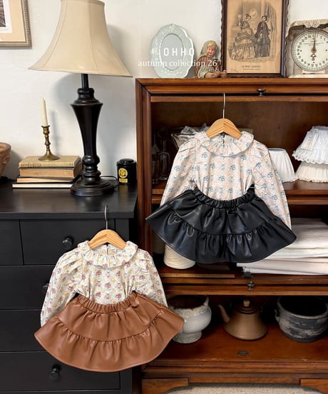 1[予約]ohho monet frill blouse
