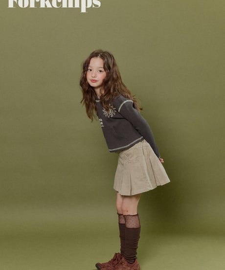 20[予約]FORKCHIPS harbor pleated skirt