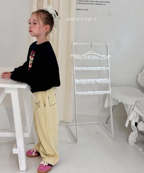 22[予約]poisson ribbon embroidery pants