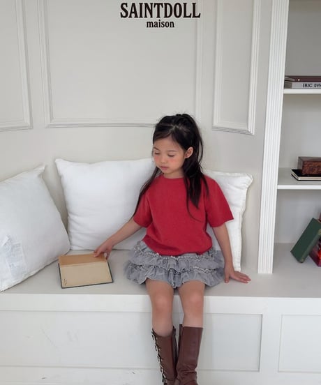 35[予約]saintdoll short sleeve round knit tee