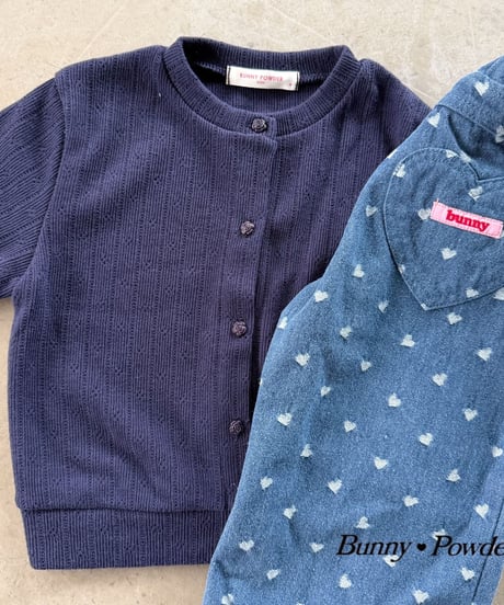 21[予約]bunny powder rose buton cardigan