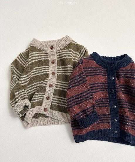 6[予約]minirobe line knit cardigan