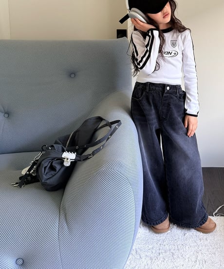 27[予約]COMMA wide denim pants(dark blue)