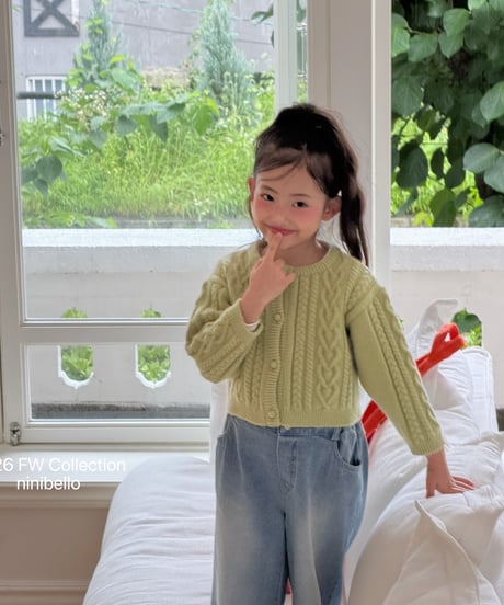 50[予約]ninibello mob knit cardigan