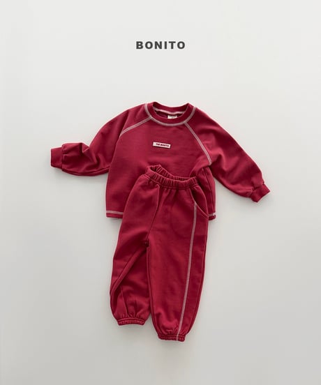 11[予約]bonito color stitch raglan set