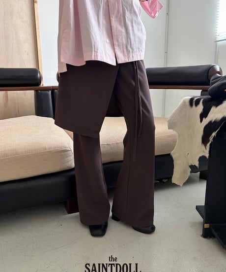 42[予約]saintdoll wrap boot cut pants