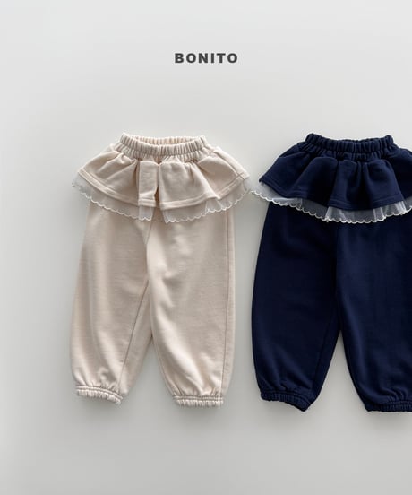 52[予約]bonito frill jogger pants