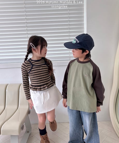 17[予約]matilda&lee color matching raglan tee