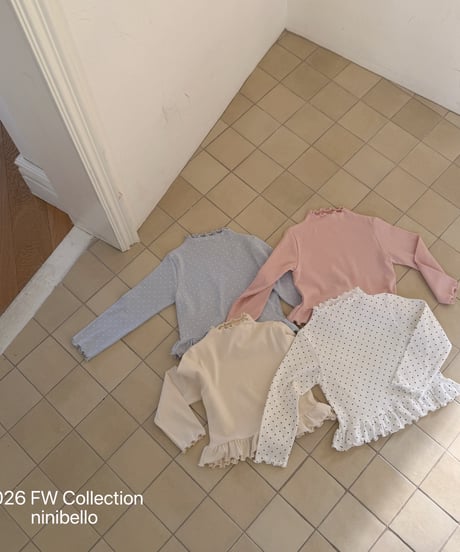6[予約]ninibello witty frill tee(12m-2XL)