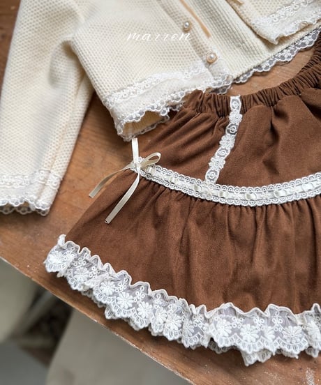 39[予約]marron suede skirt(XS-L)
