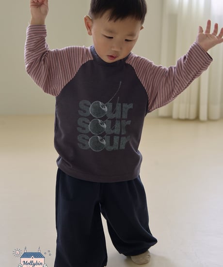 2[予約]Mollybin vintage raglan shirts(cherry)