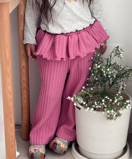 29[予約]poisson knit frill pants