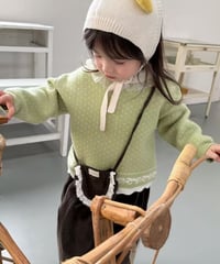 56[予約]aiai olive snowflake knit