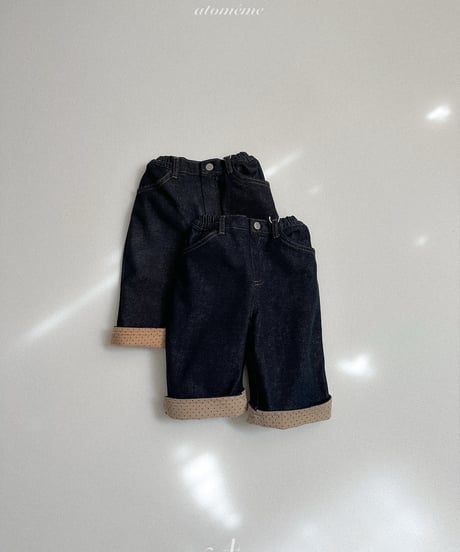 39[予約]atomeme non fade roll-up denim