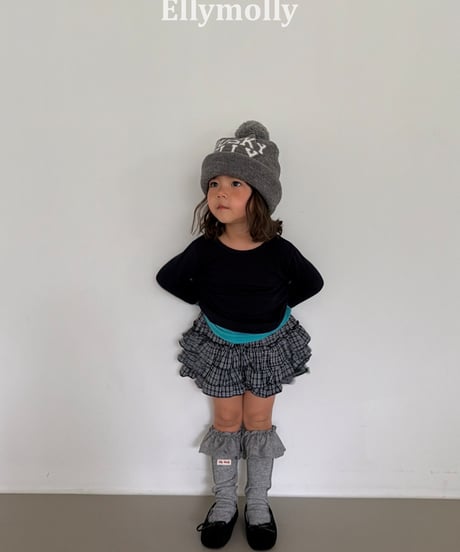 13[予約]ELLYMOLLY rolling color block t