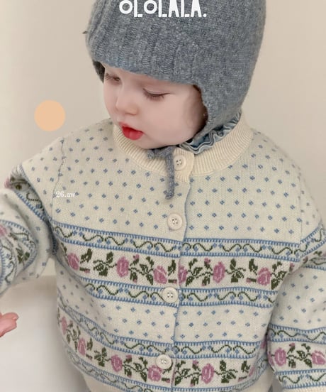 21[予約]ololala rose knit cardigan