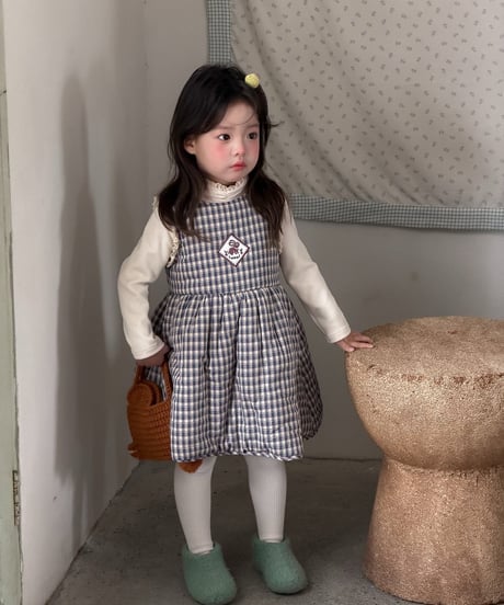 93[予約]aiai madeleine check dress