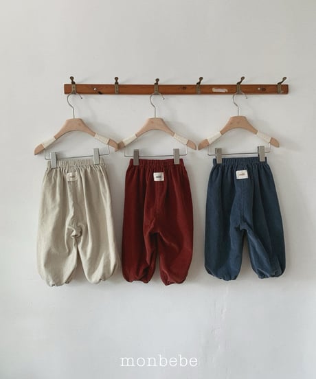 17[予約]monbebe corduroy jogger pants