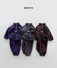 49[予約]bonito frill half zip set