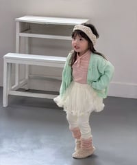 58[予約]aiai macaron punching knit cardigan