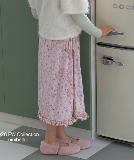 49[予約]ninibello elodie velvet skirt