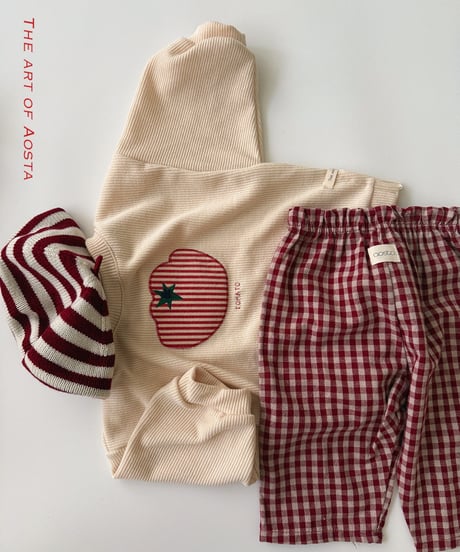 54[予約]Aosta caramel check pants