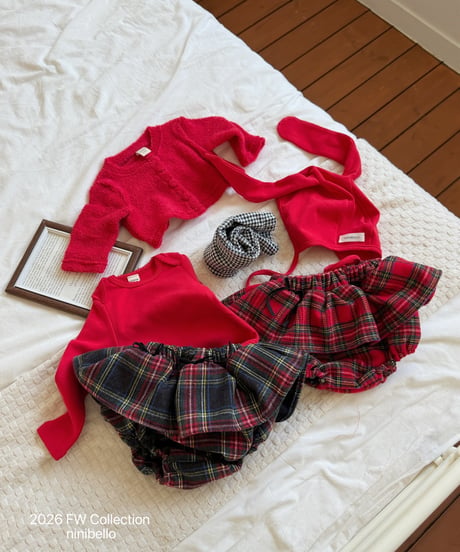 4[予約]ninibello merry check bloomers(baby)
