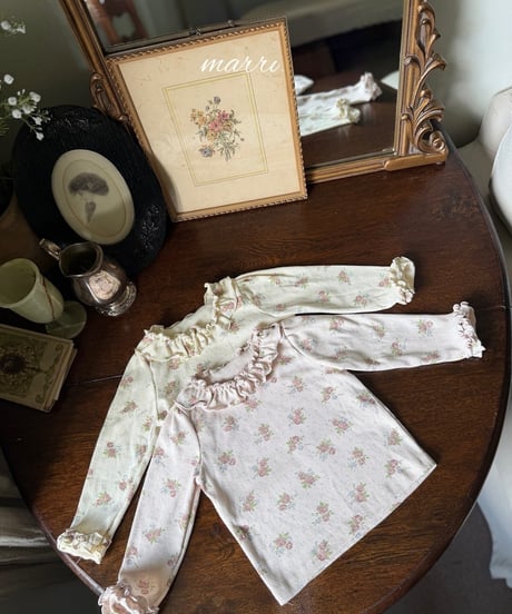 8[予約]marron rose eyelet t-shirt(XS-L)