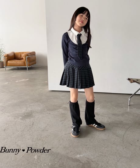 80[予約]bunny powder preppy leg warmers