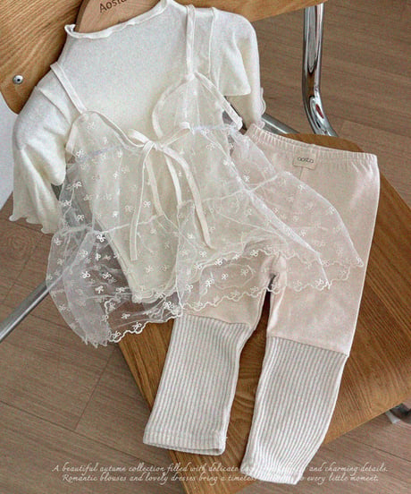 17[予約]Aosta lace ribbon open dress