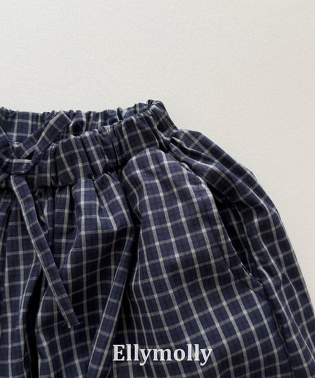 52[予約]ELLYMOLLY autumn grid balloon pants