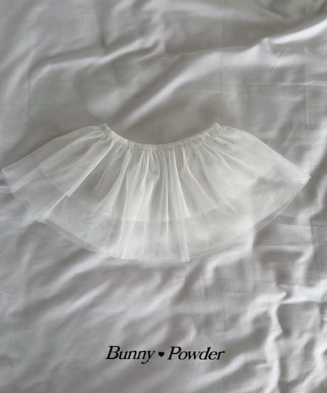 64[予約]bunny powder tutu layered skirt