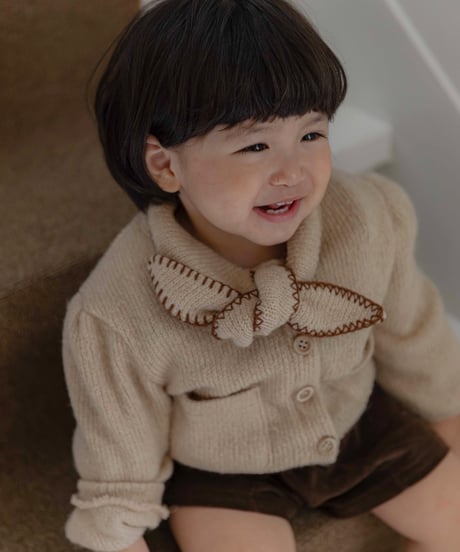 55[予約]OREN manon knit ribbon cardigan