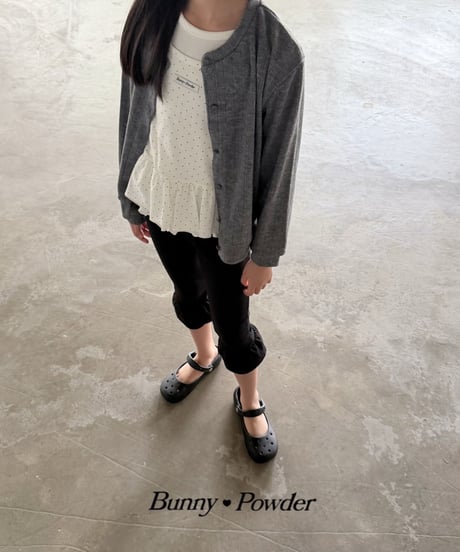 21[予約]bunny powder rose buton cardigan
