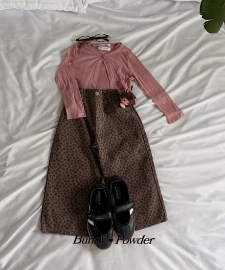 50[予約]bunny powder leopard print pants