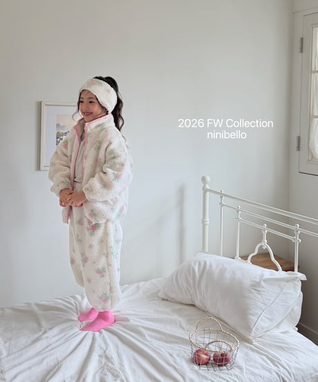 38[予約]ninibello flower petals area tumble jacket