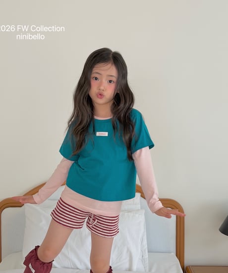 8[予約]ninibello layered short sleeve set