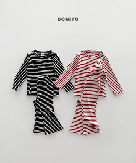 49[予約]bonito stripe slin set