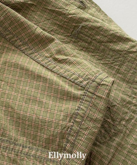 8[予約]ELLYMOLLY maison check shirt