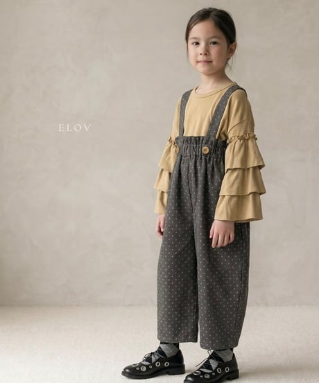 12[予約]elov&monpetitbebe mini bean overalls