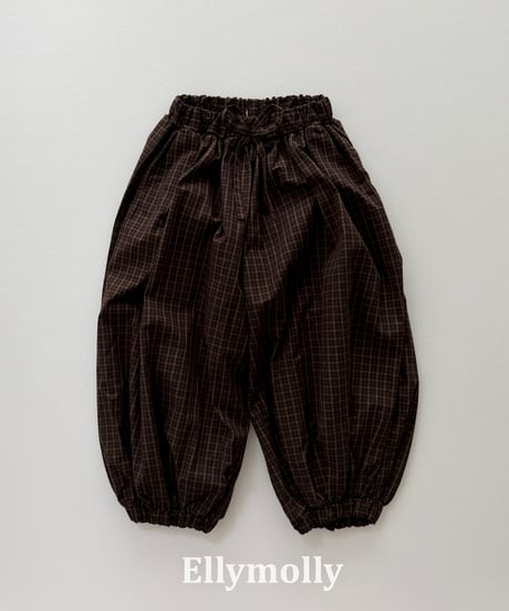 52[予約]ELLYMOLLY autumn grid balloon pants